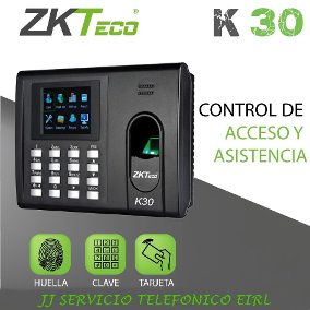 K30 PRO - PROMO - CONTROL DE ASISTENCIA Y ACCESO BASICO 3K HUELLA - 3K TARJETAS
